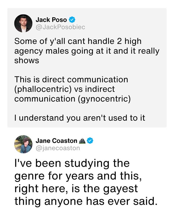 Jack and Jane have a chat